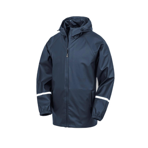 Prism PU Waterproof Jacket With Reflective Bands and Recycled Backing - Image 2